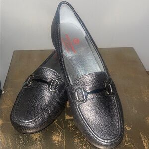 Marc Joseph Silver Textured Loafers